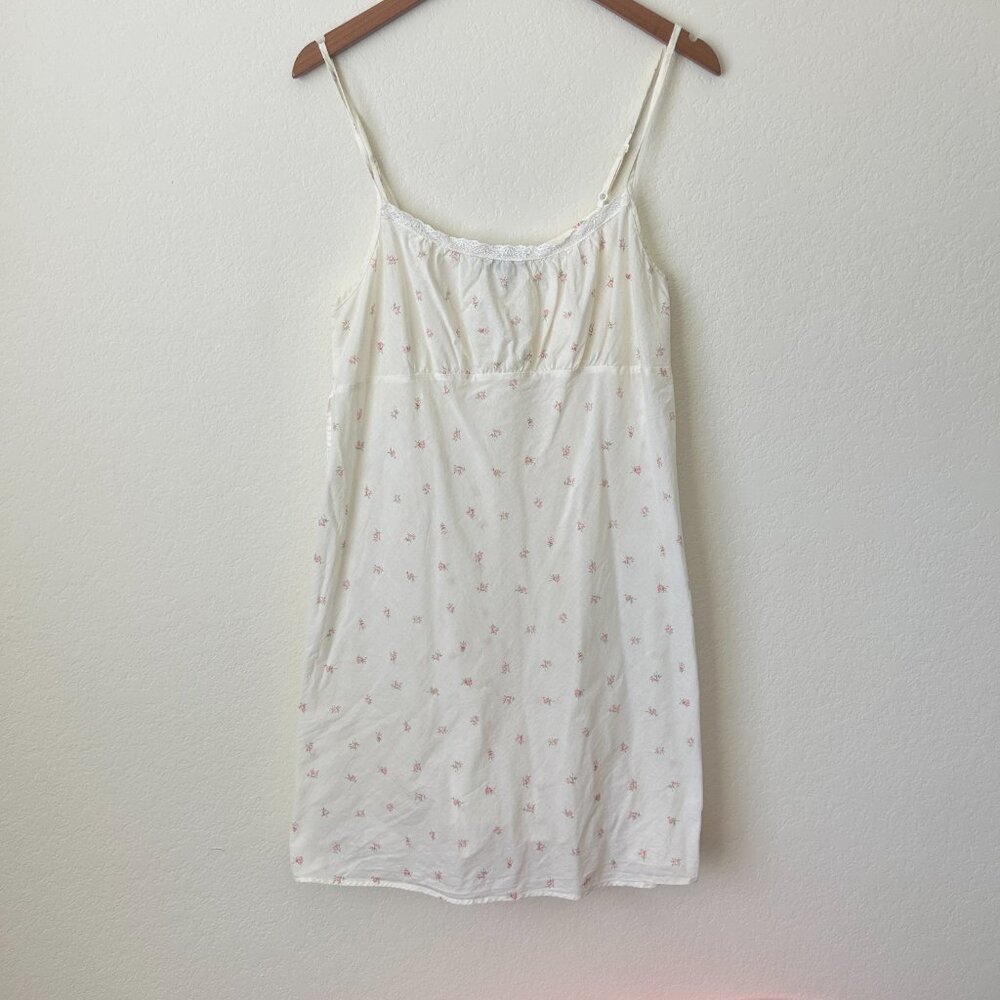 Ralph Lauren White Chemise with Pink Accents